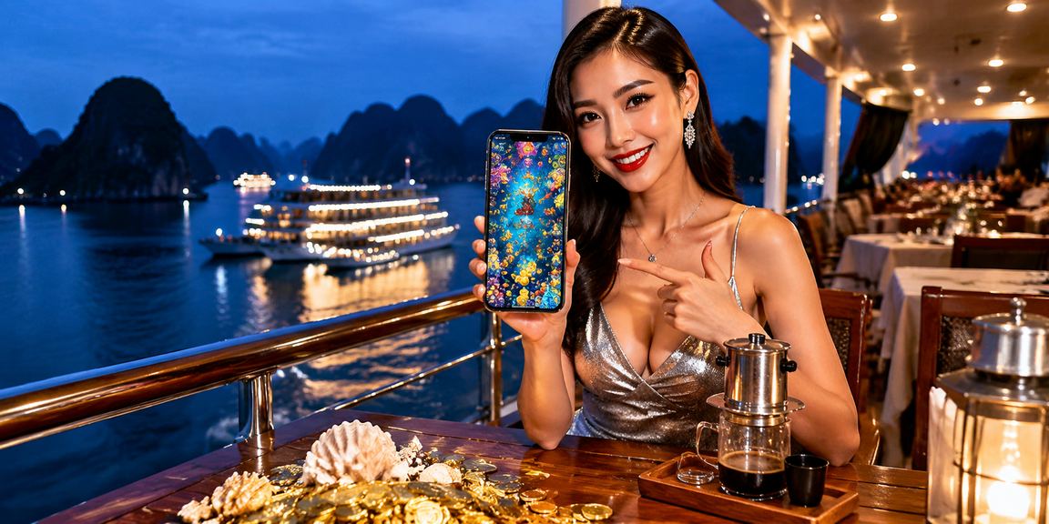 Người chơi trải nghiệm game mới trên điện thoại tại Hạ Long